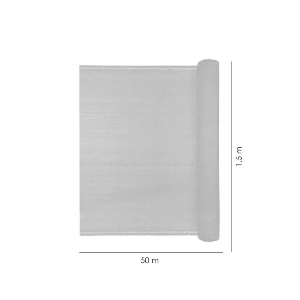 Plasa de umbrire, HDPE, 80 g/mp, grad de umbrire 80%, verde, 50x1.5 m  - imagine 9