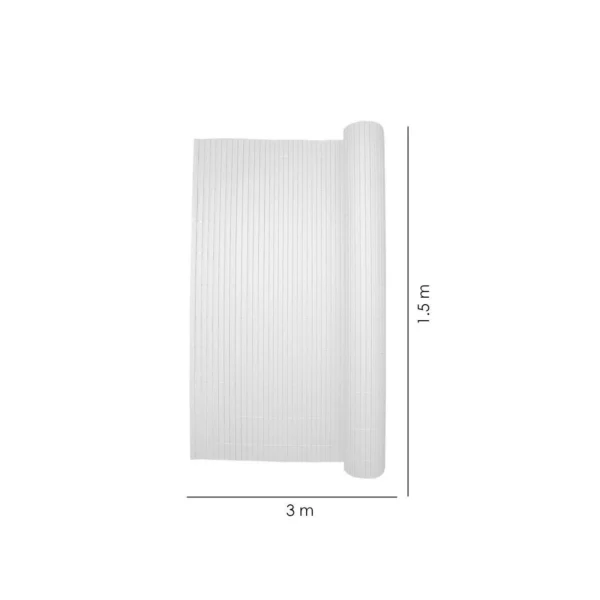 Paravan pentru balcon, terasa, gard PVC, gri, 1300 g/m2, UV, 3x1.5 m - imagine 4
