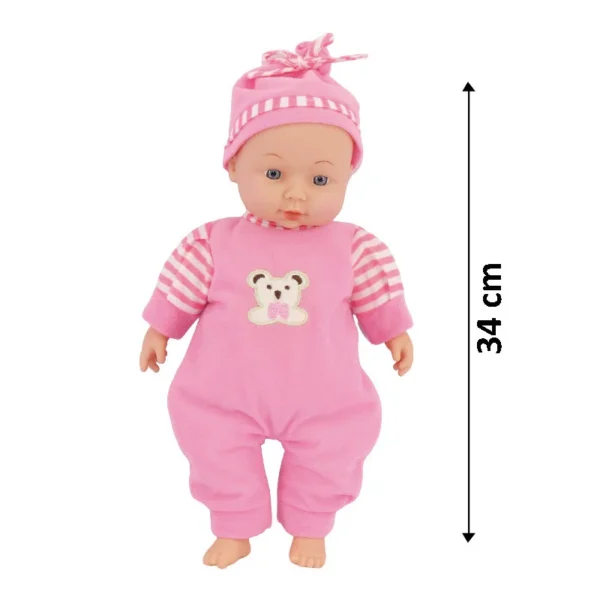 Papusa bebelus interactiva, sunete realiste, inaltime 34 cm, imbracaminte detasabila - imagine 12