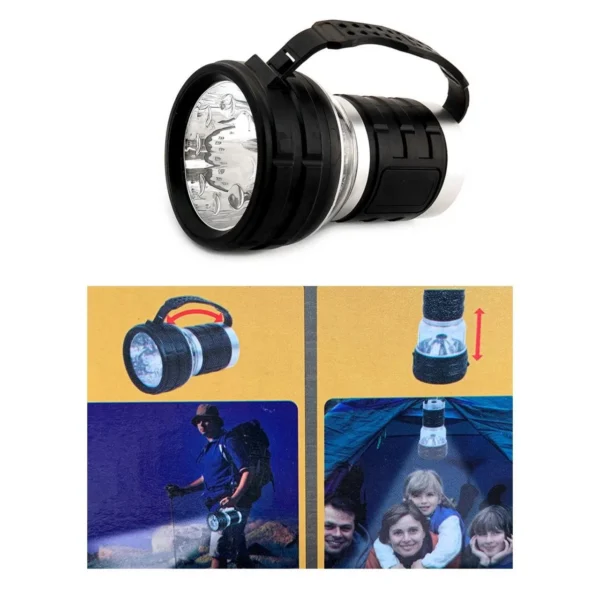 Lanterna cu acumulator eXlight, 12 LED-uri, 3 x D, Strend Pro - imagine 4