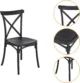 Scaun de bucatarie, stil clasic, inaltime 88 cm, polipropilena, negru - imagine 2