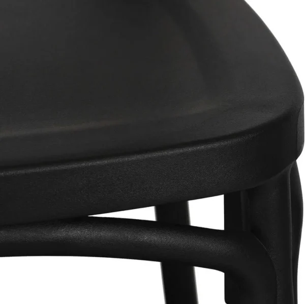 Scaun de bucatarie, stil clasic, inaltime 88 cm, polipropilena, negru - imagine 6