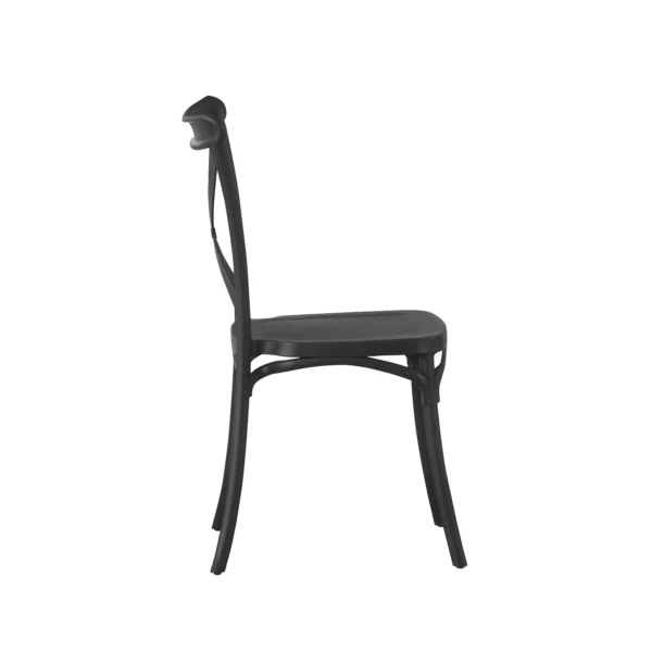 Scaun de bucatarie, stil clasic, inaltime 88 cm, polipropilena, negru - imagine 5