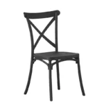 Scaun de bucatarie, stil clasic, inaltime 88 cm, polipropilena, negru