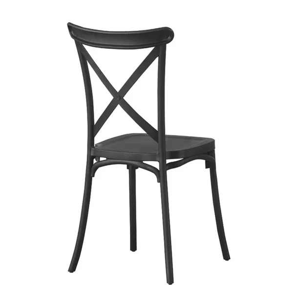 Scaun de bucatarie, stil clasic, inaltime 88 cm, polipropilena, negru - imagine 4