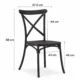 Scaun de bucatarie, stil clasic, inaltime 88 cm, polipropilena, negru - imagine 11