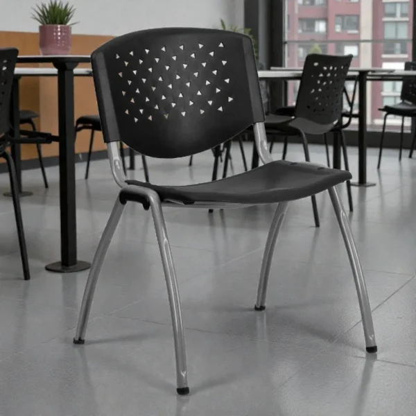 Scaun terasa, bucatarie, spatar si sezut pp, model perforat, inaltime 82 cm - imagine 4