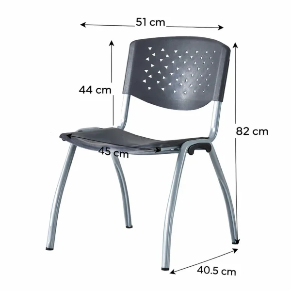 Scaun terasa, bucatarie, spatar si sezut pp, model perforat, inaltime 82 cm - imagine 9