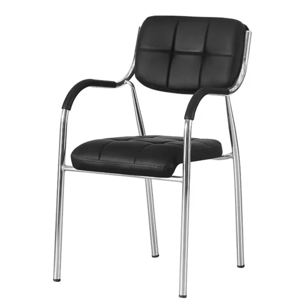 Scaun sala de conferinta, tapiterie piele eco, cadru cromat, inaltime 85 cm - imagine 1