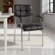 Scaun sala de conferinta, tapiterie piele eco, cadru cromat, inaltime 85 cm - imagine 2