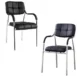 Scaun sala de conferinta, tapiterie piele eco, cadru cromat, inaltime 85 cm - imagine 6