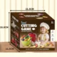 Joc taiat legume si fructe, 23 piese, fixare cu velcro, cutit, tocator, farfurii - imagine 6