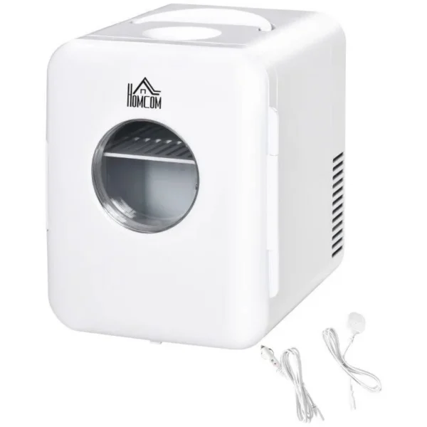 Frigider turistic, mini, 12V/220V, alb, 4 L, 25.8x20.5x26.3 cm - imagine 10