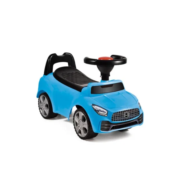 Masinuta ride-on albastra, sezut cu spatar integrat, 66x29x36 cm - imagine 7