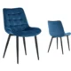 Scaun elegant dining, tapiterie catifea, inaltime 84 cm, latime 54 cm, albastru - imagine 7
