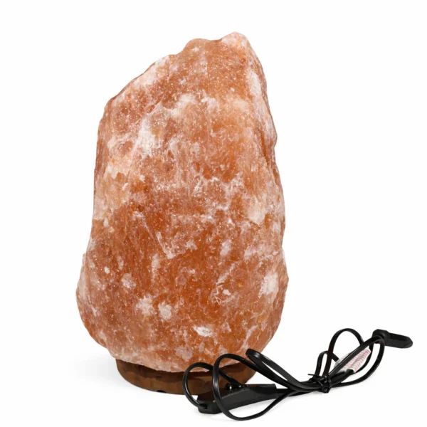 Lampa sare himalaya, suport din lemn, intrerupator, greutate 10-12 kg - imagine 2
