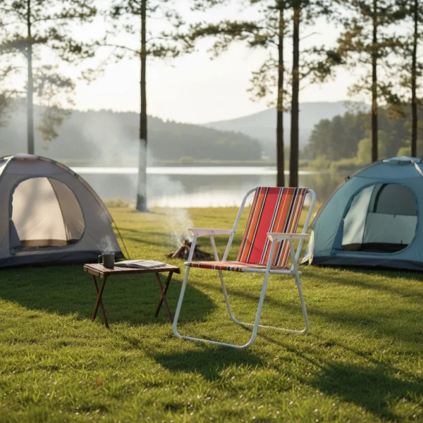 Scaun pliabil plaja si camping, metalic, usor, compact, 58x52x73 cm, maxim 80 kg - imagine 17