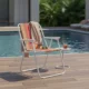 Scaun pliabil plaja si camping, metalic, usor, compact, 58x52x73 cm, maxim 80 kg - imagine 3
