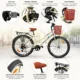 Bicicleta dama 26 inch, schimbator shimano 7 viteze, frane pe disc, cos cumparaturi, portbagaj - imagine 17