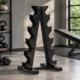 Suport gantere vertical 5 nivele, organizare fitness pentru acasa si sala - imagine 4