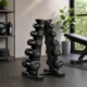 Suport gantere vertical 5 nivele, organizare fitness pentru acasa si sala - imagine 2