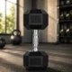 Gantera hexagonala fitness 5 kg, maner ergonomic, pentru exercitii full body - imagine 8