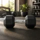 Gantera hexagonala fitness 5 kg, maner ergonomic, pentru exercitii full body - imagine 7