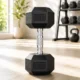 Gantera profesionala 7.5 kg hexagonala, grip ergonomic, sala si home gym - imagine 7