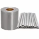 Rola banda opacizare gard pvc, 19 cm x 35 m, 20 clipsuri montaj, 450 g/mp, gri