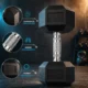 Gantera profesionala 7.5 kg hexagonala, grip ergonomic, sala si home gym - imagine 13