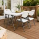 Scaun pliabil pentru gradina, camping, catering, cadru metalic, 120 kg, 46x53x87 cm - imagine 3