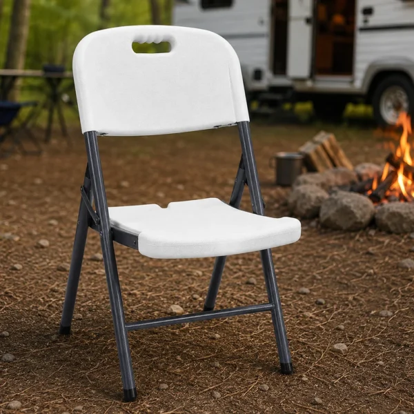 Scaun pliabil pentru gradina, camping, catering, cadru metalic, 120 kg, 46x53x87 cm - imagine 7