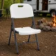 Scaun pliabil pentru gradina, camping, catering, cadru metalic, 120 kg, 46x53x87 cm - imagine 7
