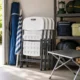 Scaun pliabil pentru gradina, camping, catering, cadru metalic, 120 kg, 46x53x87 cm - imagine 4