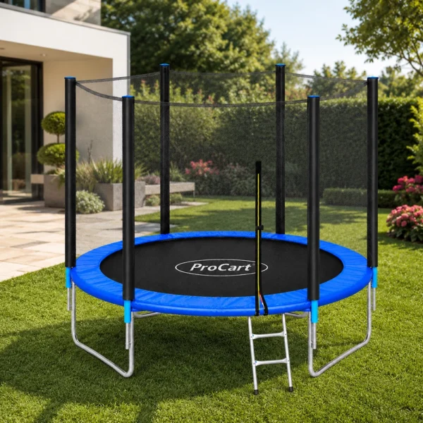 Trambulina copii, diametru 244 cm, plasa protectie laterala, cu scara acces, maxim 150 kg - imagine 33
