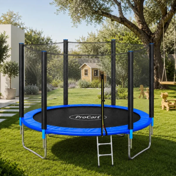 Trambulina copii, diametru 244 cm, plasa protectie laterala, cu scara acces, maxim 150 kg - imagine 35