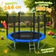 Trambulina copii, diametru 244 cm, plasa protectie laterala, cu scara acces, maxim 150 kg - imagine 24