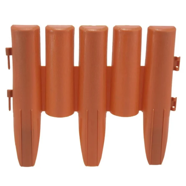 Palisada/bordura pentru gradina, maro teracota 27x24 cm, 2.16 m, set 8 buc - imagine 5