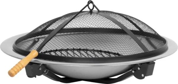 Vatra de foc cu gratar de gradina, grill rotund, metal, 57x40 cm, Strend Pro BBQ Mara - imagine 6
