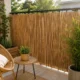 Gard din bambus natural 150x150 cm - paravan decorativ din tulpini intregi pentru gradina, terasa si balcon - imagine 10