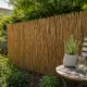Gard din bambus natural 150x150 cm - paravan decorativ din tulpini intregi pentru gradina, terasa si balcon - imagine 11