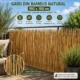 Gard din bambus natural 150x150 cm - paravan decorativ din tulpini intregi pentru gradina, terasa si balcon - imagine 3