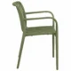 Scaun de gradina stivuibil cu brate, pentru terasa si balcon, 54x58.5x80.5 cm culoare verde - imagine 4