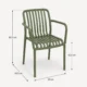 Scaun de gradina stivuibil cu brate, pentru terasa si balcon, 54x58.5x80.5 cm culoare verde - imagine 8