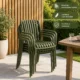 Scaun de gradina stivuibil cu brate, pentru terasa si balcon, 54x58.5x80.5 cm culoare verde - imagine 9