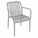 Scaun de gradina stivuibil cu brate, pentru terasa si balcon, 54x58.5x80.5 cm culoare gri
