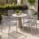 Scaun de gradina stivuibil cu brate, pentru terasa si balcon, 54x58.5x80.5 cm culoare gri - imagine 4