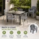 Scaun de gradina stivuibil cu brate, pentru terasa si balcon, 54x58.5x80.5 cm culoare gri - imagine 6