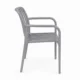 Scaun de gradina stivuibil cu brate, pentru terasa si balcon, 54x58.5x80.5 cm culoare gri - imagine 7