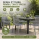 Scaun de gradina stivuibil cu brate, pentru terasa si balcon, 54x58.5x80.5 cm culoare gri - imagine 11